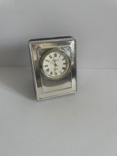 Hallmarked silver desk clock - hallmarked,
