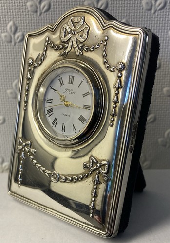 Silver miniature clock - silver,